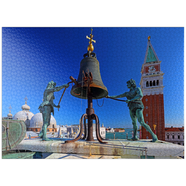 puzzleplate La Terrazza dei Mori on the Torre dell'Orologio at St. Mark's Square with Campanile, Venice 1000 Jigsaw Puzzle