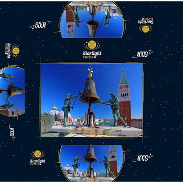 La Terrazza dei Mori on the Torre dell'Orologio at St. Mark's Square with Campanile, Venice 1000 Jigsaw Puzzle box 3D Modell