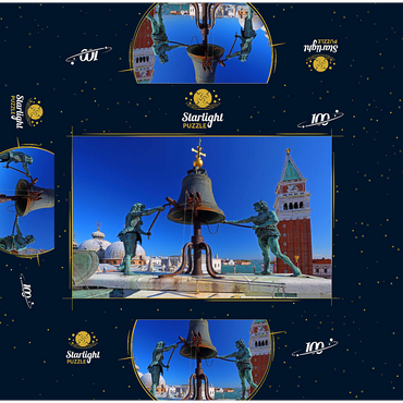 La Terrazza dei Mori on the Torre dell'Orologio at St. Mark's Square with Campanile, Venice 100 Jigsaw Puzzle box 3D Modell