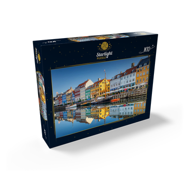 Early morning at the branch canal Nyhavn in the district Frederiksstaden 100 Jigsaw Puzzle box view1