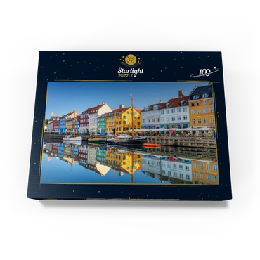 Early morning at the branch canal Nyhavn in the district Frederiksstaden 100 Jigsaw Puzzle box view1