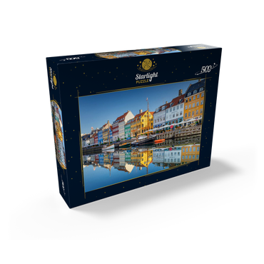 Early morning at the branch canal Nyhavn in the district Frederiksstaden 500 Jigsaw Puzzle box view1