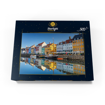 Early morning at the branch canal Nyhavn in the district Frederiksstaden 500 Jigsaw Puzzle box view1