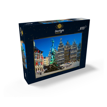 Grote Markt with guild houses and Brabo fountain, Antwerp, Belgium 1000 Jigsaw Puzzle box view1