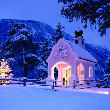 Chapel at the Lautersee, Mittenwald, Upper Bavaria 1000 Jigsaw Puzzle 3D Modell