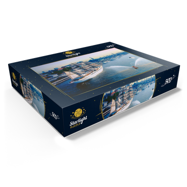 Welcoming the Sea Cloud at the St. Pauli Landungsbrücken, Hamburg, Germany 500 Jigsaw Puzzle box view1
