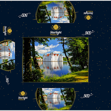 Glücksburg moated castle in Glücksburg 500 Jigsaw Puzzle box 3D Modell