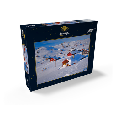 View over cabin village Ustaoset, Buskerud, Hallingdal, Norway 500 Jigsaw Puzzle box view1