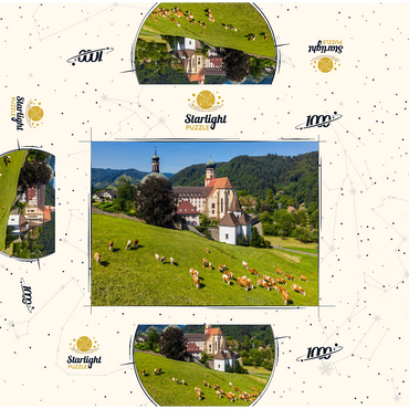 St. Trudpert Monastery in the Munster Valley in the Southern Black Forest 1000 Jigsaw Puzzle box 3D Modell