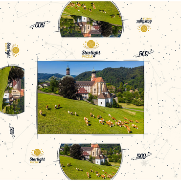 St. Trudpert Monastery in the Munster Valley in the Southern Black Forest 500 Jigsaw Puzzle box 3D Modell