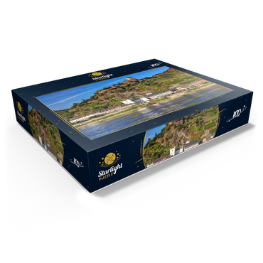 View over the Rhine with Gutenfels Castle in Kaub, Rhine Valley 100 Jigsaw Puzzle box view1
