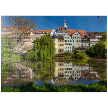 puzzleplate Tübingen old town with collegiate church on the Neckar river 1000 Jigsaw Puzzle