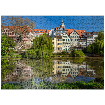 puzzleplate Tübingen old town with collegiate church on the Neckar river 500 Jigsaw Puzzle