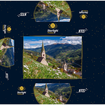 Villanders vs. Klausen and Säben Monastery, Province of Bolzano, Trentino-Alto Adige 1000 Jigsaw Puzzle box 3D Modell