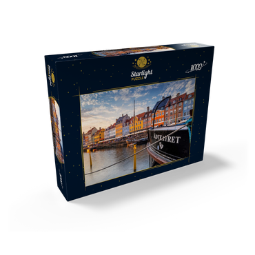 Evening atmosphere at the canal Nyhavn in the district Frederiksstaden 1000 Jigsaw Puzzle box view1