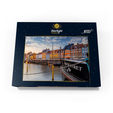 Evening atmosphere at the canal Nyhavn in the district Frederiksstaden 1000 Jigsaw Puzzle box view1