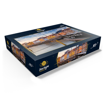 Evening atmosphere at the canal Nyhavn in the district Frederiksstaden 100 Jigsaw Puzzle box view1