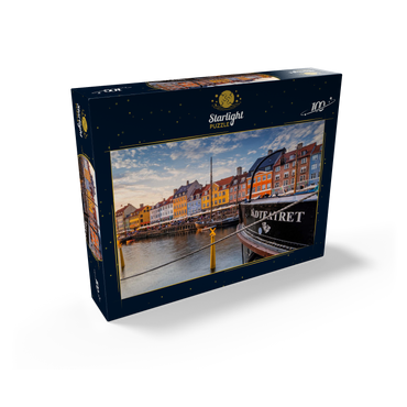Evening atmosphere at the canal Nyhavn in the district Frederiksstaden 100 Jigsaw Puzzle box view1