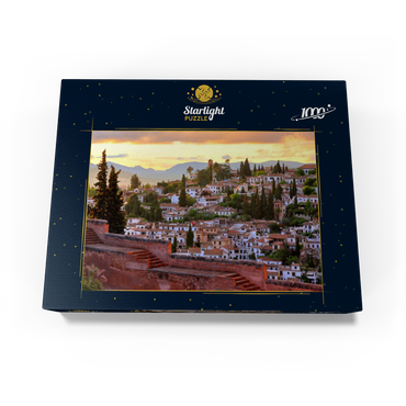 View from the Alhambra to the Albaicin district, Granada, Andalusia, Spain 1000 Jigsaw Puzzle box view1