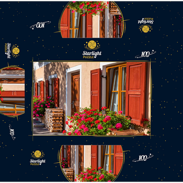 House decorated with flowers in the district of Garmisch 100 Jigsaw Puzzle box 3D Modell