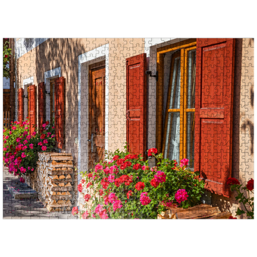 puzzleplate House decorated with flowers in the district of Garmisch 500 Jigsaw Puzzle