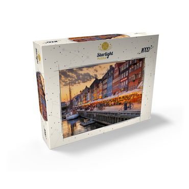 Evening atmosphere at the canal Nyhavn in the district Frederiksstaden 1000 Jigsaw Puzzle box view1