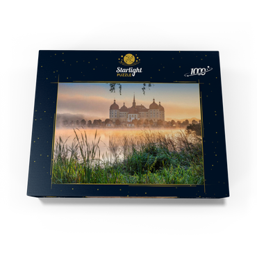 Morning mood at the castle pond with the baroque castle near Dresden 1000 Jigsaw Puzzle box view1