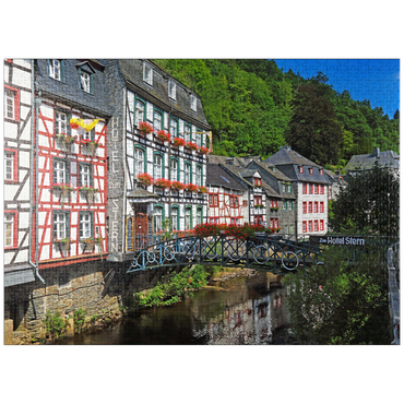 puzzleplate Half-timbered houses on the Rur, Monschau 1000 Jigsaw Puzzle