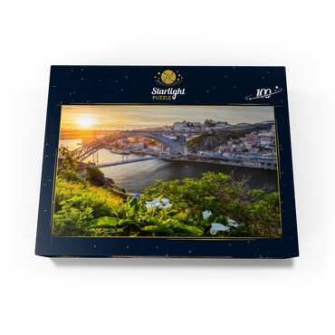 View over the river Douro to the old town Ribeira of Porto 100 Jigsaw Puzzle box view1