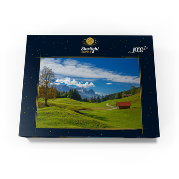 At the mountain inn Gschwandtnerbauer (1020m) against Zugspitzgruppe (2962m), Garmisch-Partenkirchen 1000 Jigsaw Puzzle box view1