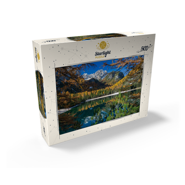 Braies Lake in the Fanes-Sennes-Braies Nature Park, Dolomites 500 Jigsaw Puzzle box view1