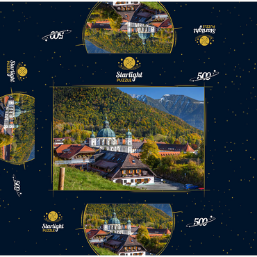Benedictine Abbey Ettal Monastery 500 Jigsaw Puzzle box 3D Modell