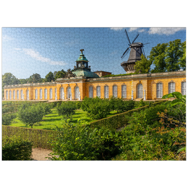 puzzleplate Rococo Palace New Chambers with the Windmill in the Palace Park of Potsdam 1000 Jigsaw Puzzle