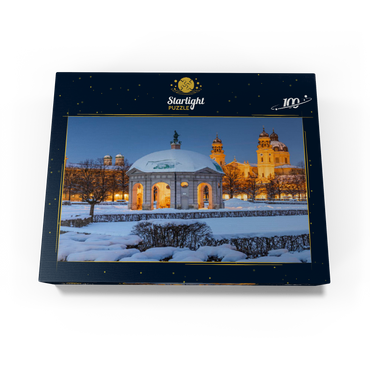Park with the Diana Temple, Frauenkirche and the Theatiner Church 100 Jigsaw Puzzle box view1