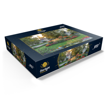 Brühlscher Garten at the eastern end of the Brühl Terrace with view to the Frauenkirche in the evening 1000 Jigsaw Puzzle box view1