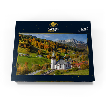 Pilgrimage church Maria Gern near Berchtesgaden against Untersberg (1973m) 100 Jigsaw Puzzle box view1