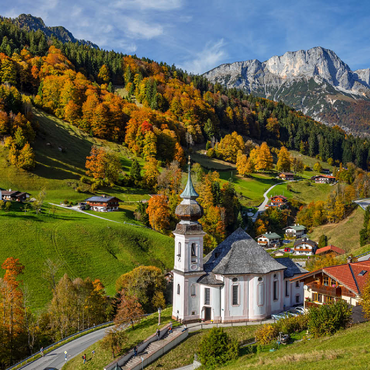 Pilgrimage church Maria Gern near Berchtesgaden against Untersberg (1973m) 100 Jigsaw Puzzle 3D Modell