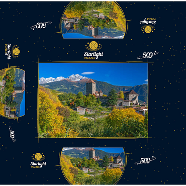 Tirol Castle in the village of Tirol near Merano, Province of Bolzano, Trentino-Alto Adige, Italy 500 Jigsaw Puzzle box 3D Modell
