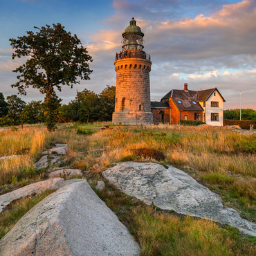 Evening at Hammeren Fyr lighthouse near Sandvig 1000 Jigsaw Puzzle 3D Modell