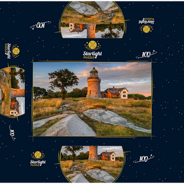Evening at Hammeren Fyr lighthouse near Sandvig 100 Jigsaw Puzzle box 3D Modell
