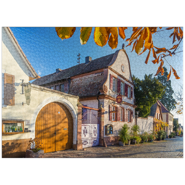 puzzleplate Winegrowers' houses in Rhodt unter Rietburg, southern wine route 1000 Jigsaw Puzzle