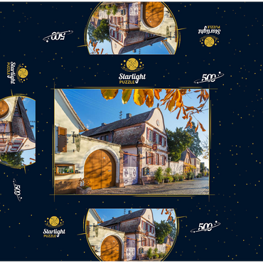 Winegrowers' houses in Rhodt unter Rietburg, southern wine route 500 Jigsaw Puzzle box 3D Modell