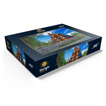 Stave church in Heddal, district of Notodden 1000 Jigsaw Puzzle box view1