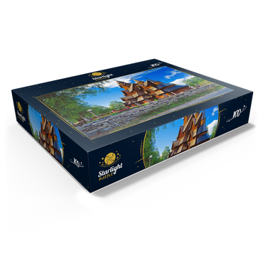 Stave church in Heddal, district of Notodden 100 Jigsaw Puzzle box view1