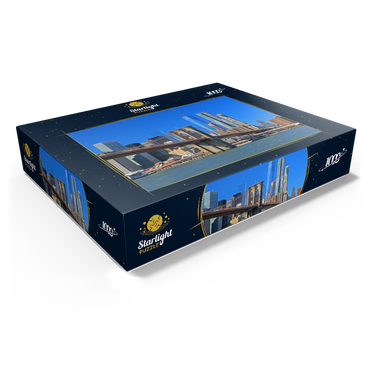 View to Brooklyn Bridge with One World Trade Center, Manhattan, New York City, USA 1000 Jigsaw Puzzle box view1