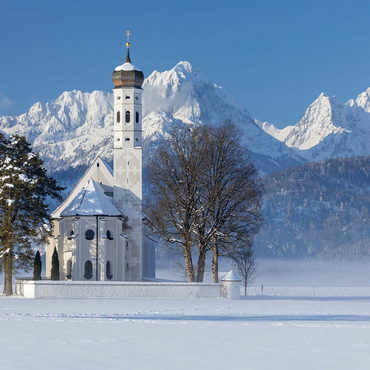 Pilgrimage church of St. Coloman near Schwangau, Füssen in Ostallgäu 500 Jigsaw Puzzle 3D Modell