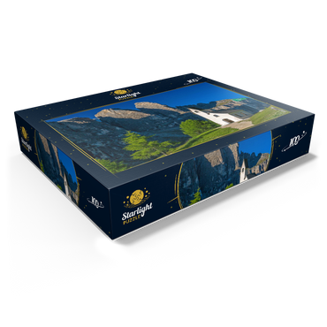 Church at Gardena Pass with Sella Group, Dolomites, Trentino-South Tyrol 100 Jigsaw Puzzle box view1