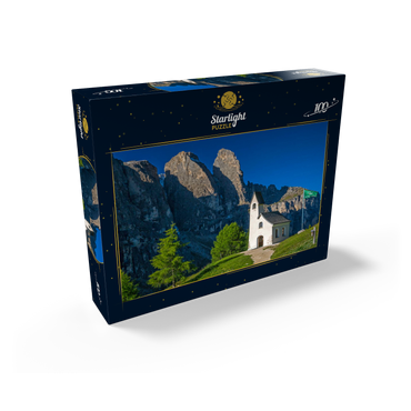 Church at Gardena Pass with Sella Group, Dolomites, Trentino-South Tyrol 100 Jigsaw Puzzle box view1