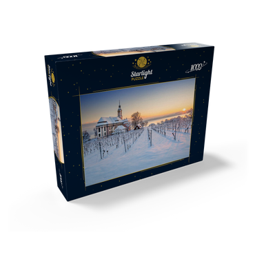 Evening at the pilgrimage church Birnau near Unteruhldingen at Lake Constance 1000 Jigsaw Puzzle box view1