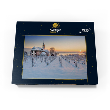 Evening at the pilgrimage church Birnau near Unteruhldingen at Lake Constance 1000 Jigsaw Puzzle box view1